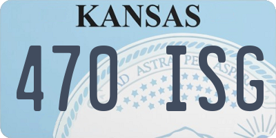 KS license plate 470ISG