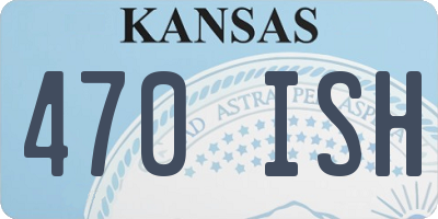 KS license plate 470ISH