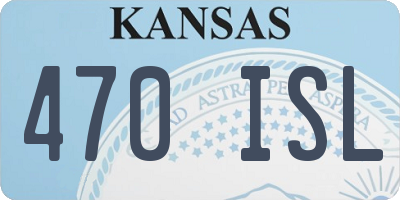 KS license plate 470ISL