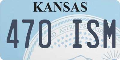KS license plate 470ISM