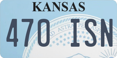 KS license plate 470ISN