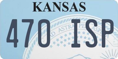 KS license plate 470ISP