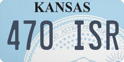 KS license plate 470ISR