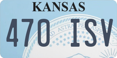 KS license plate 470ISV