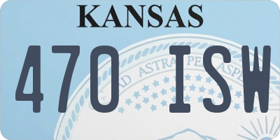 KS license plate 470ISW