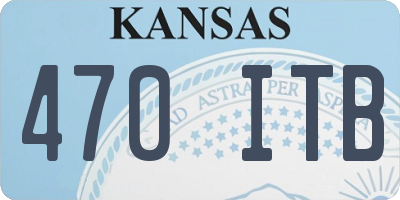 KS license plate 470ITB