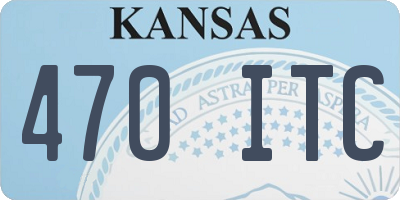 KS license plate 470ITC