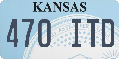 KS license plate 470ITD