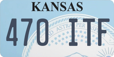 KS license plate 470ITF