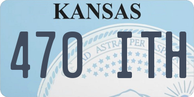 KS license plate 470ITH