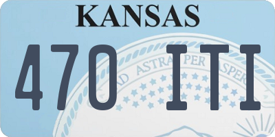 KS license plate 470ITI