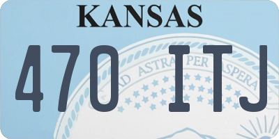 KS license plate 470ITJ
