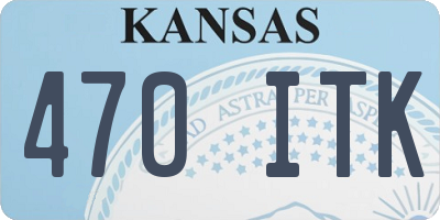 KS license plate 470ITK