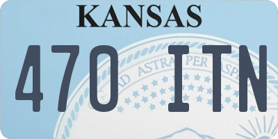 KS license plate 470ITN