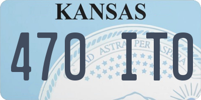 KS license plate 470ITO