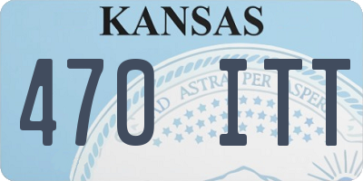 KS license plate 470ITT