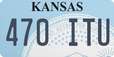 KS license plate 470ITU
