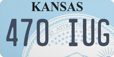 KS license plate 470IUG