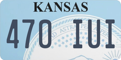 KS license plate 470IUI
