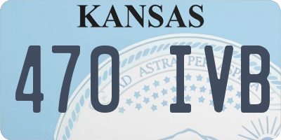 KS license plate 470IVB
