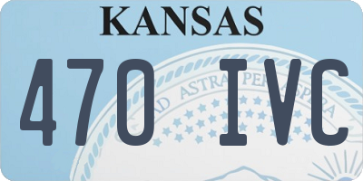 KS license plate 470IVC
