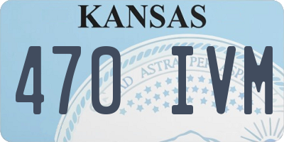 KS license plate 470IVM