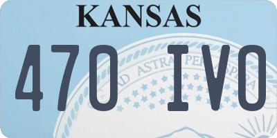 KS license plate 470IVO