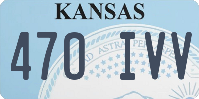 KS license plate 470IVV