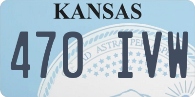 KS license plate 470IVW