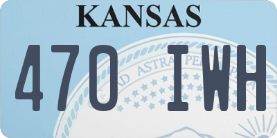 KS license plate 470IWH