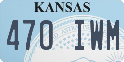 KS license plate 470IWM