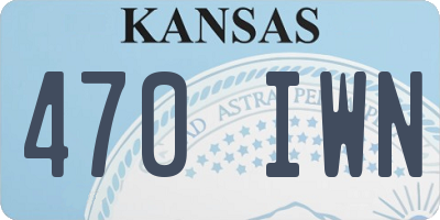 KS license plate 470IWN