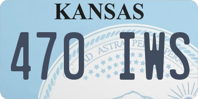 KS license plate 470IWS