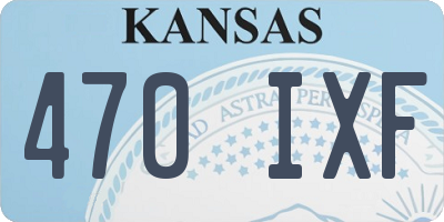 KS license plate 470IXF