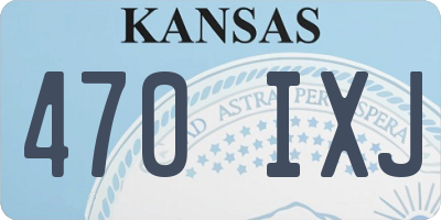 KS license plate 470IXJ