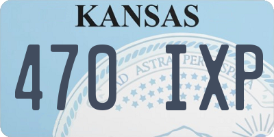 KS license plate 470IXP