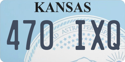 KS license plate 470IXQ