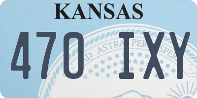 KS license plate 470IXY