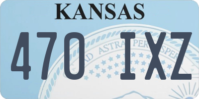 KS license plate 470IXZ