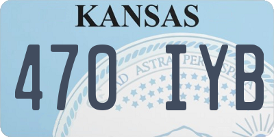 KS license plate 470IYB