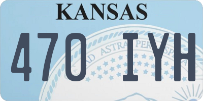 KS license plate 470IYH