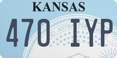 KS license plate 470IYP