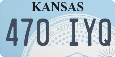 KS license plate 470IYQ