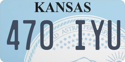 KS license plate 470IYU