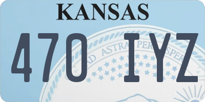 KS license plate 470IYZ