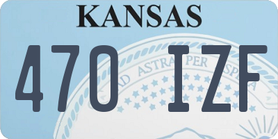 KS license plate 470IZF