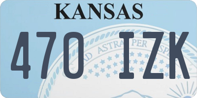 KS license plate 470IZK