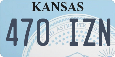 KS license plate 470IZN