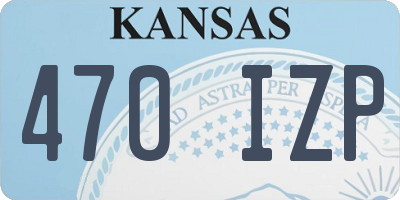 KS license plate 470IZP