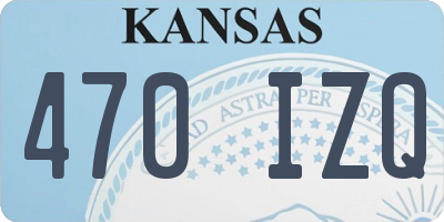 KS license plate 470IZQ